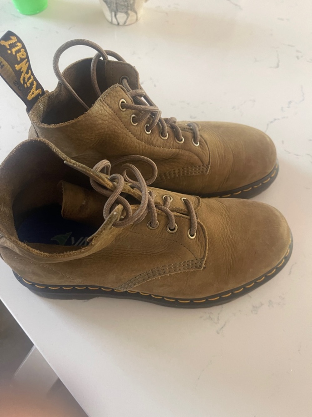 Dr. Martens Kids Tan Lace-Up Ankle Boots